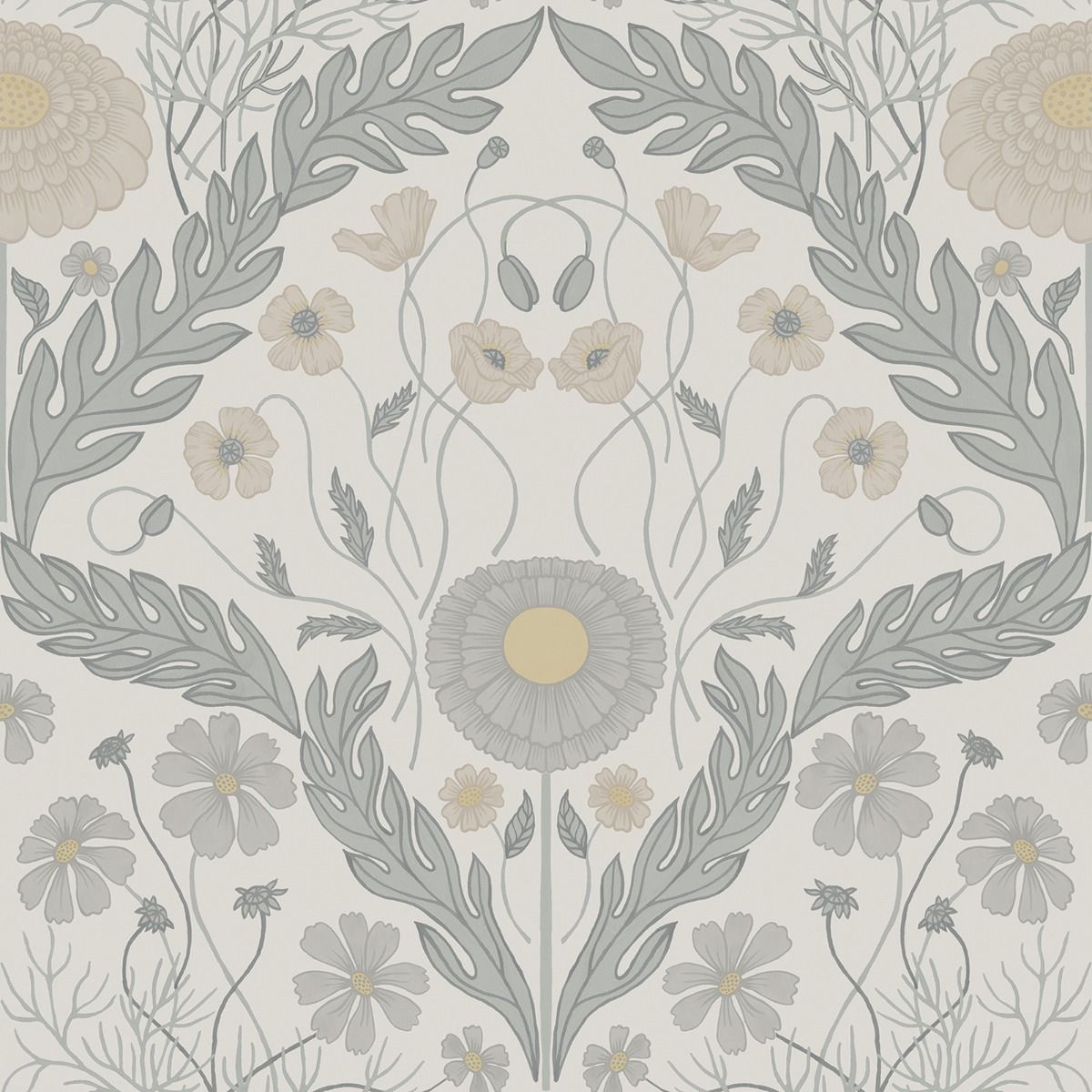 Leafy Bloom Wallpaper by Galerie (Blomstermala Collection)