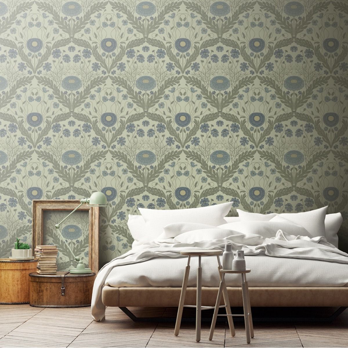 Leafy Bloom Wallpaper by Galerie (Blomstermala Collection)