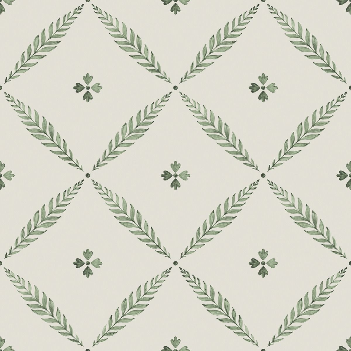 Leaf Trellis Wallpaper by Galerie (Blomstermala Collection)