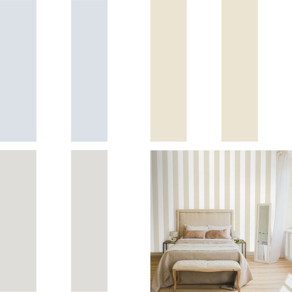 Wide Stripe Wallpaper by Galerie (Little Explorers 2 Collection)