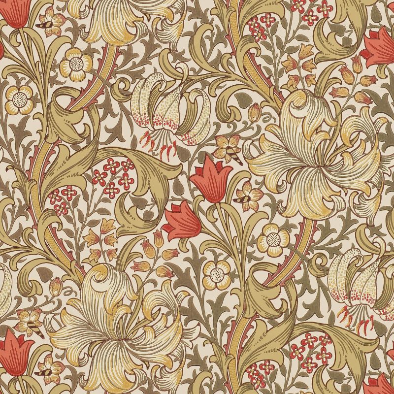 Golden Lily Wallpaper by Morris & Co