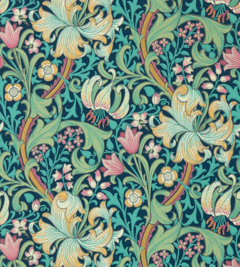 Golden Lily Wallpaper by Morris & Co