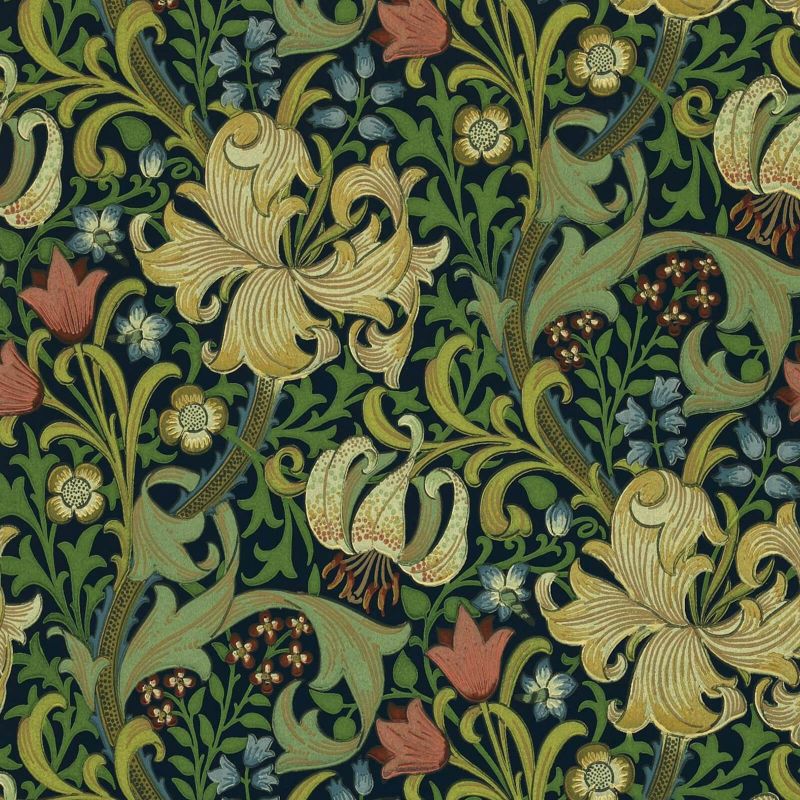 Golden Lily Wallpaper by Morris & Co