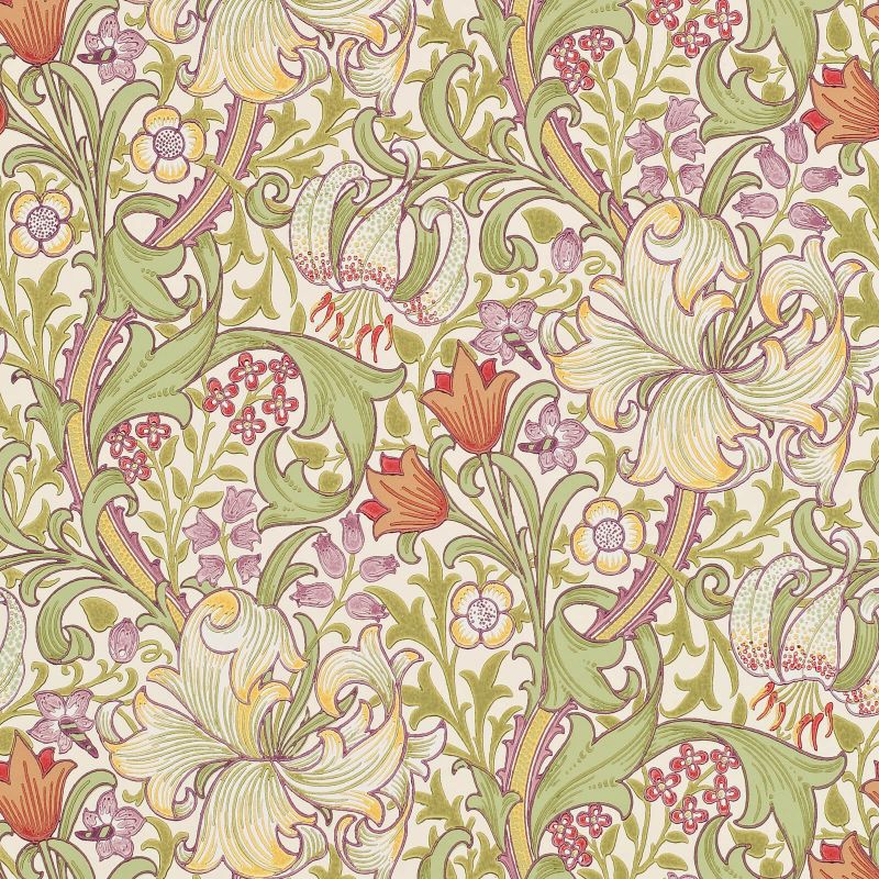 Golden Lily Wallpaper by Morris & Co