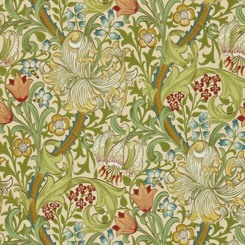 Golden Lily Wallpaper by Morris & Co
