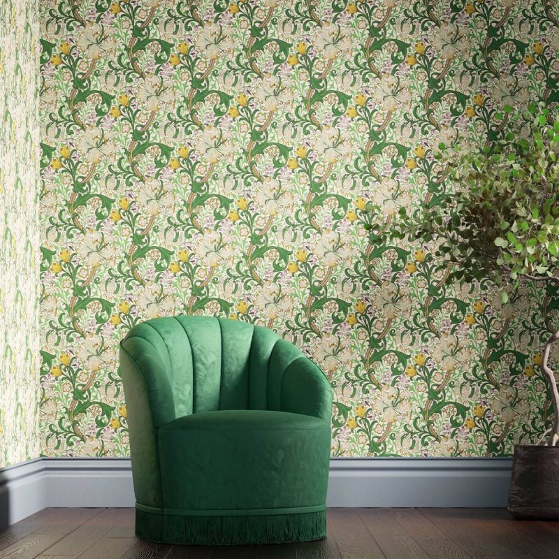 Golden Lily Wallpaper by Morris & Co