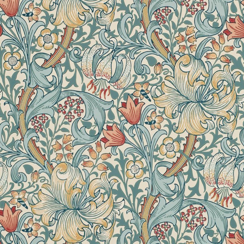 Golden Lily Wallpaper by Morris & Co
