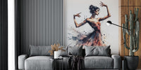 Graceful Ballet Dancer In Motion Mural by HappyWall