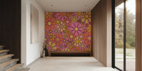 Groovy Retro Garden Flowers 60s Floral Mural by HappyWall