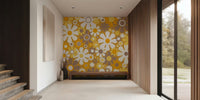 Groovy Retro Garden Flowers 60s Floral Mural by HappyWall