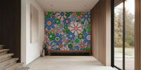 Groovy Retro Garden Flowers 60s Floral Mural by HappyWall