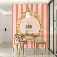 Press for Champagne Stripes Mural by HappyWall