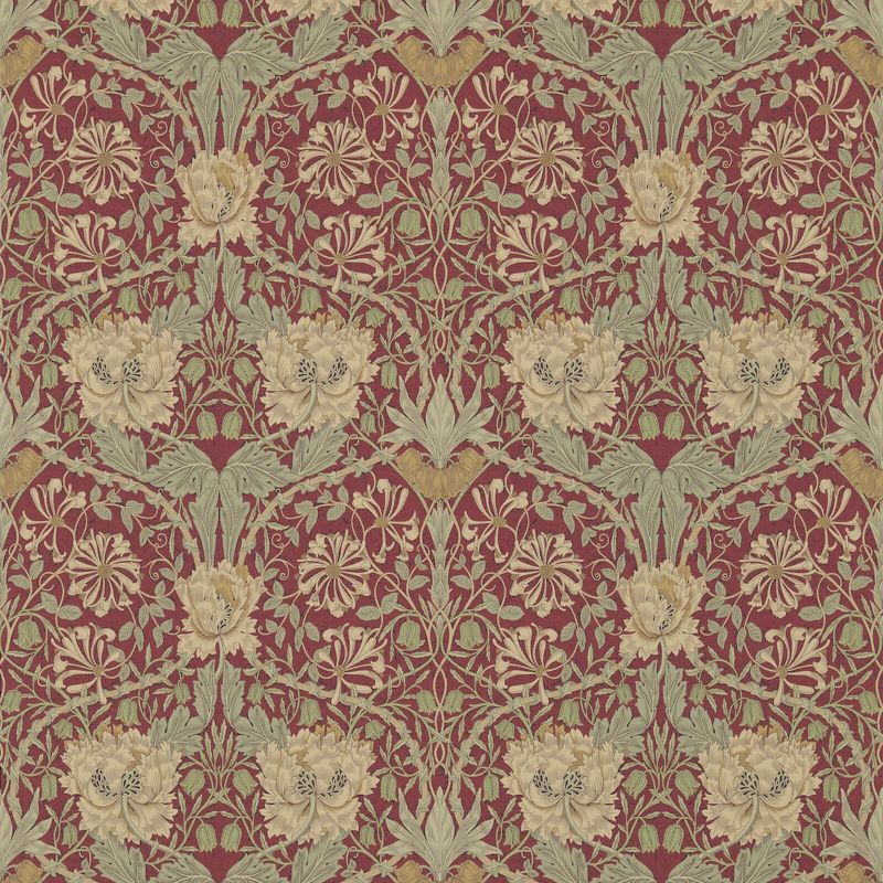 Honeysuckle & Tulip Wallpaper by Morris and Co