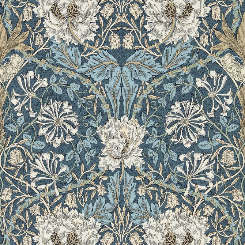 Honeysuckle & Tulip Wallpaper by Morris and Co