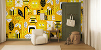 Bee Ha-bee Mural by HappyWall