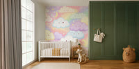 Rainbow Cloud Dreams Mural by HappyWall