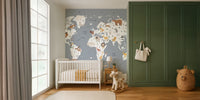 World Map For Kids Mural by HappyWall