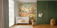 Balloon Journey in Wonderland Mural by HappyWall