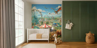 Jurassic Fairground Adventure Mural by HappyWall