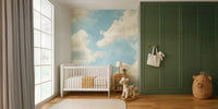 Painted Blue Sky Mural by HappyWall