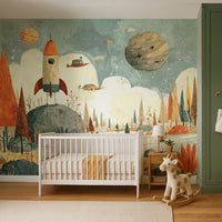 Cosmic Frontier Mural by HappyWall
