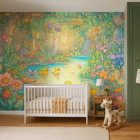 Toy Ducks Wallpaper Mural by HappyWall