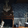 Milana Graphite Blue Wallpaper by Olenka Design