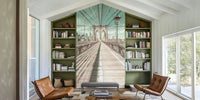 New York City Brooklyn Bridge Urban Vintage Mural by HappyWall