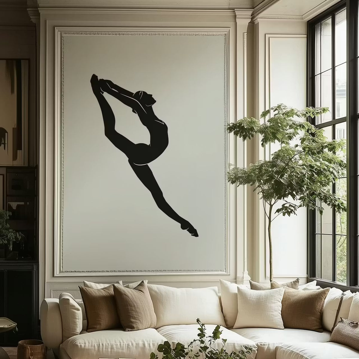 Black Ballerina Mural by HappyWall