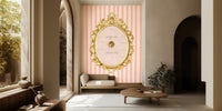 Press for Champagne Stripes Mural by HappyWall