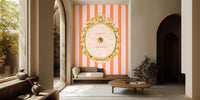 Press for Champagne Stripes Mural by HappyWall
