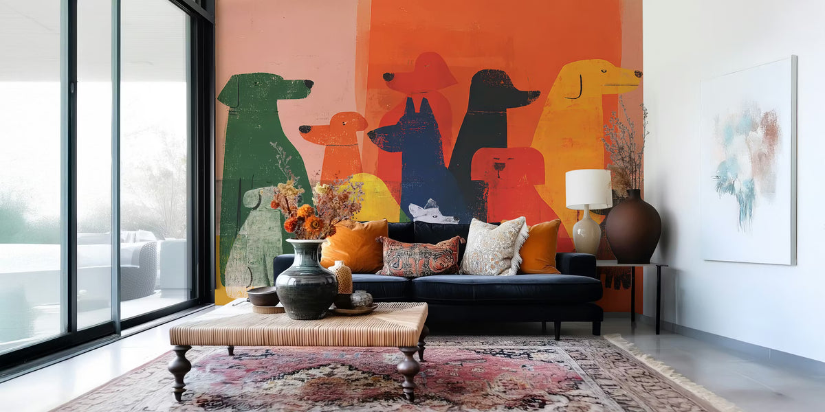 Canine Journey Mural by HappyWall