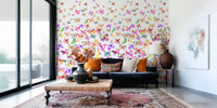 Watercolor Butterflies Degrade Mural by HappyWall
