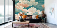 Celestial Asian Clouds Mural by HappyWall