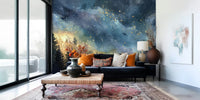 Starlit Forest Night Sky Mural by HappyWall