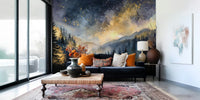 Starry Woodland Dreamscape Mural by HappyWall