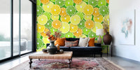 Citrus Fruit Slices Mural by HappyWall