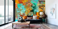 Urban Street Art Fancy Girl Mural by HappyWall
