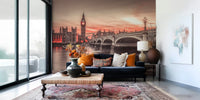 Big Ben Sunset Mural by HappyWall