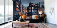 Amsterdam By Night Mural by HappyWall