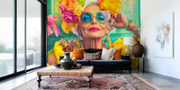Ageless Confidence Style Icon Portrait Mural by HappyWall