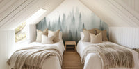 Misty Forest Silence Mural by HappyWall