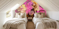 Urban Street Art Fancy Girl Mural by HappyWall
