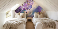 Amethyst Diamonds Gold Mural by HappyWall