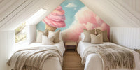 Cotton Candy Sky Dream Mural by HappyWall