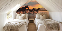 Water Horses Mural by HappyWall