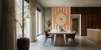 Press for Champagne Stripes Mural by HappyWall