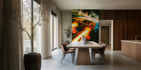 Neon Speed Rush Mural by HappyWall