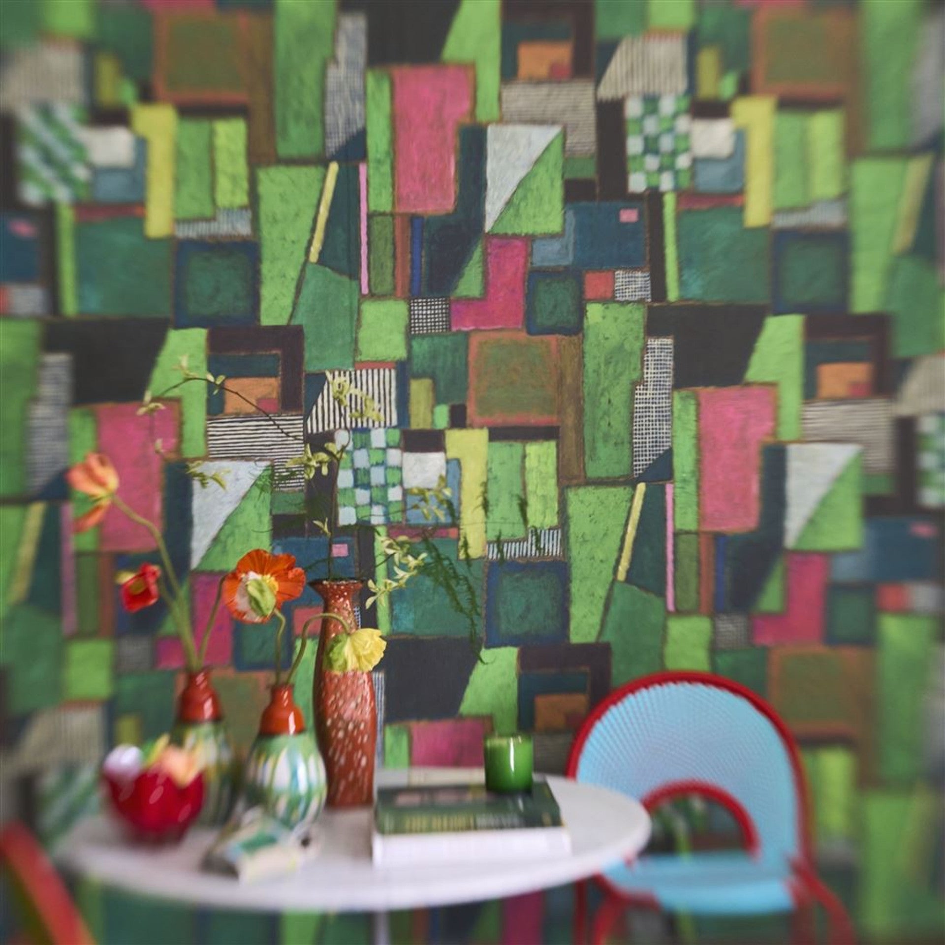 Raku Patchwork Wallpaper by Designers Guild