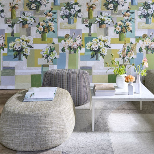 Celadon Vase Wallpaper Panel by Designers Guild